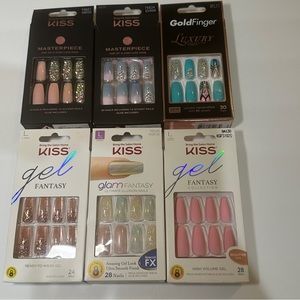 KISS nails false press-on set of 6 NEW